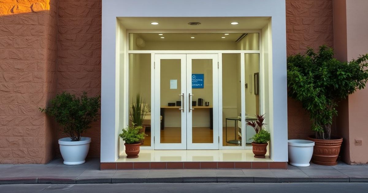 Exterior entrance of the clinic building in Jodhpur