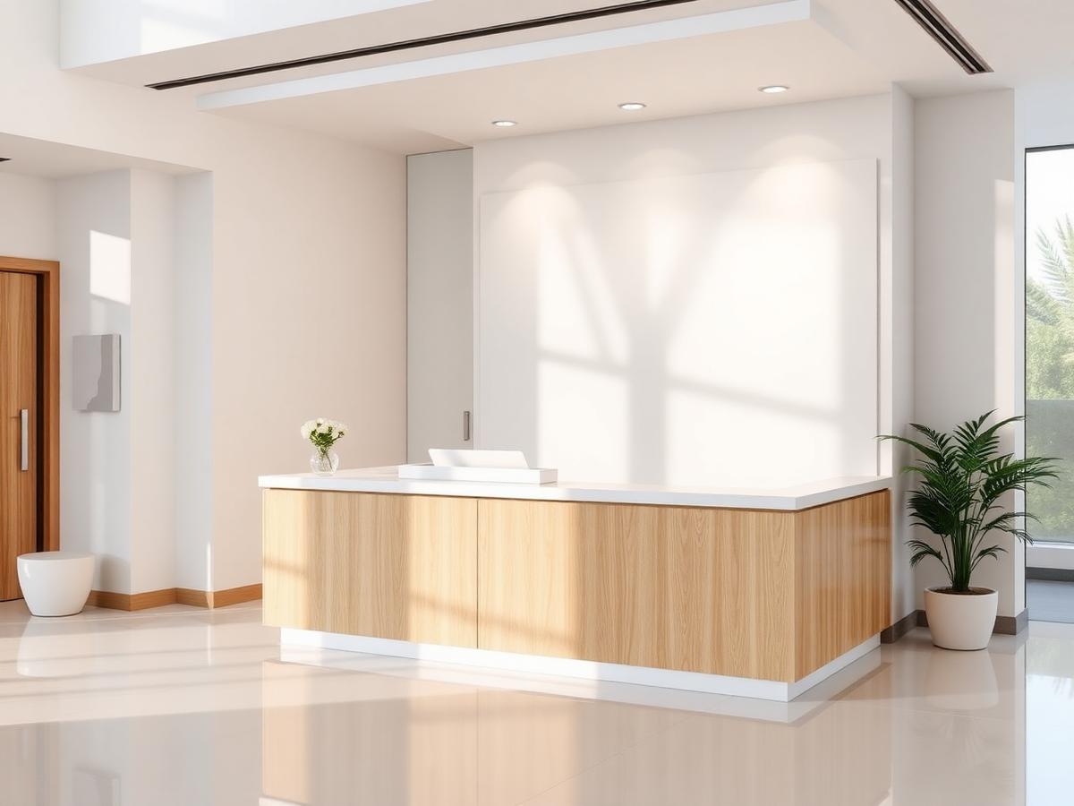 Reception desk at the clinic