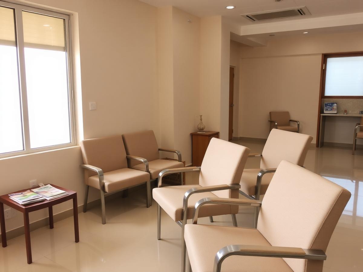 Patient waiting area with seating